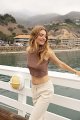 Women's Casual Linen Pants - 32" Inseam Oceanside Drawstring Smocked Waist Lounge