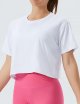 Women's Workout Cropped Loose Yoga Running T-Shirt